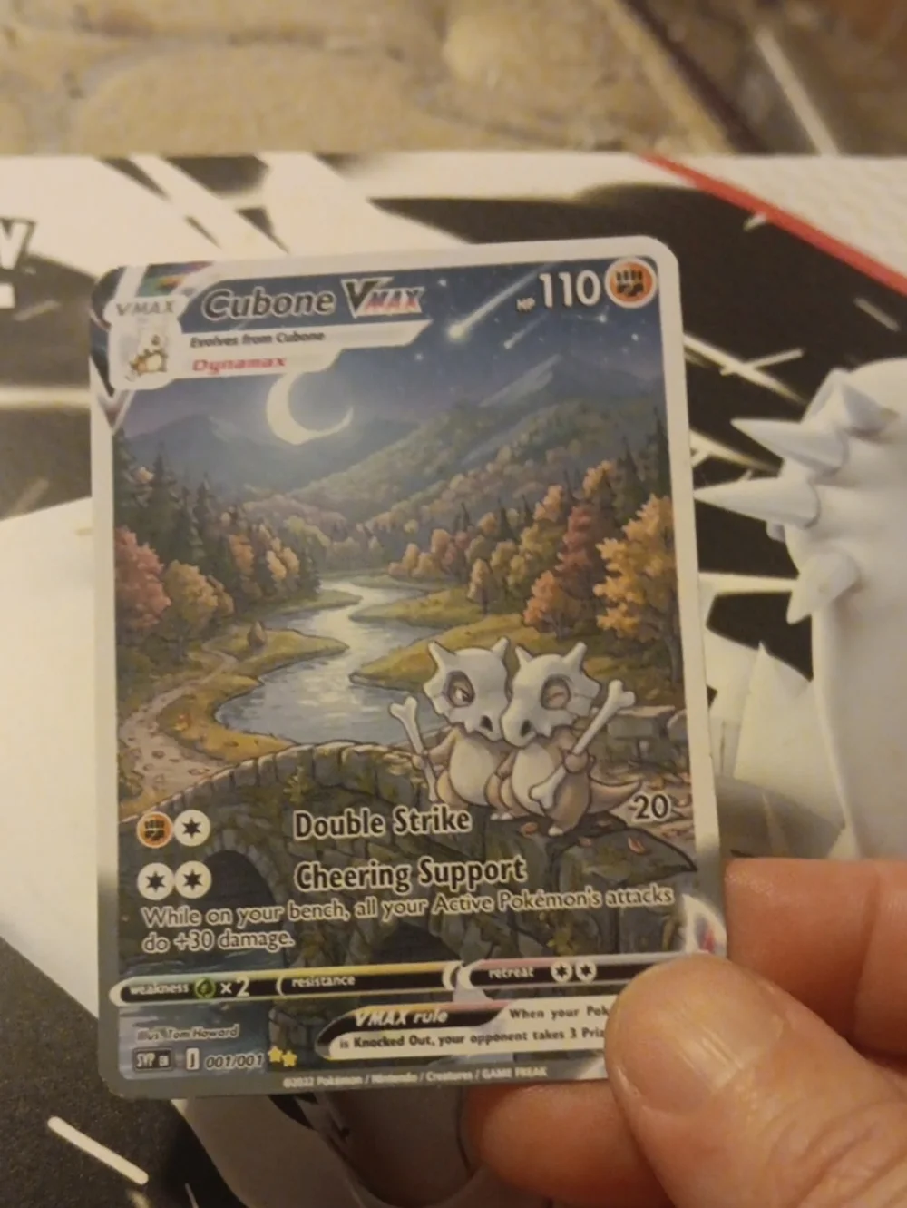 Pokemon Cubone VMAX Trading Card - Blue, White, Brown